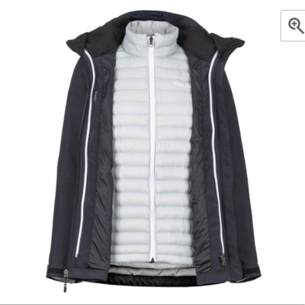 Marmot || Womens Black Grey 3 n 1 Component Jacket